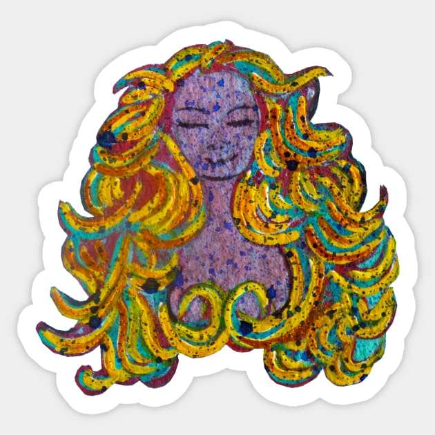 Virgo Zodiac Sign Sticker by PaintingsbyArlette